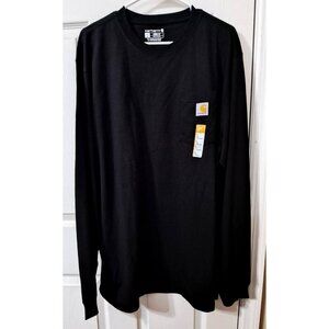 Carhartt Men's LT Black Loose Fit Long Sleeve T-Shirt New w/Tags